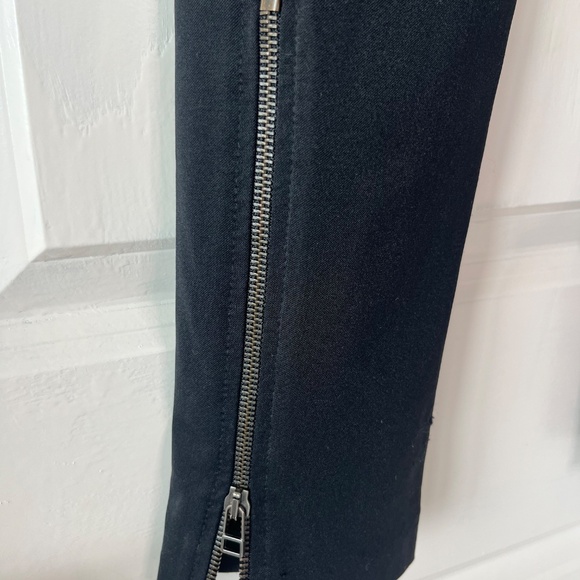 Pinko Black Slim Fit Pants with Ankle Zippers – Made in Italy, Size 40 (US 4) - Picture 7 of 9